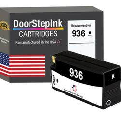 DoorStepInk Brand for HP 936 (4S6V2LN) Black Remanufactured in the USA Ink Cartridge