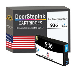 DoorStepInk Brand for HP 936 (4S6U9LN) Cyan Remanufactured in the USA Ink Cartridge