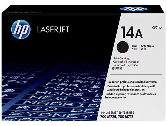Original HP 14A Standard Yield Black Toner Cartridge, CF214A
