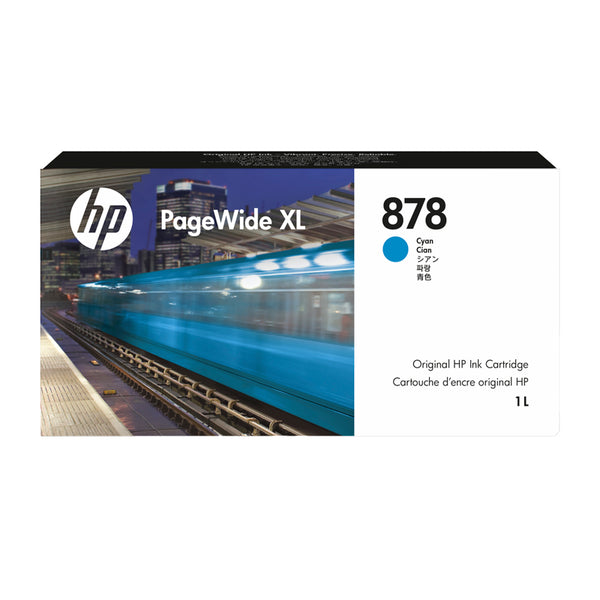 HP 878 PageWide XL 1L Cyan Ink Cartridge (312Z2A)