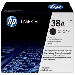 HP 38A High Yield Black  LaserJet Toner Cartridge, Q1338A