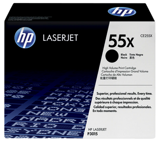 HP 55X High Yield Black LaserJet Toner Cartridge, CE255X 