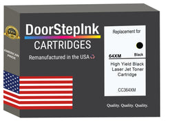 DoorStepInk Brand For HP 64XM High Yield Black Remanufactured in the USA LaserJet Toner Cartridge,CC364XM