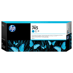 Genuine HP 745 300ml High-Yield Cyan DesignJet Ink Cartridge, F9K03A