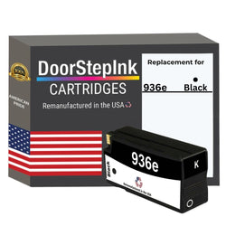 DoorStepInk Brand for HP 936e High Yield Black Remanufactured in USA Ink Cartridge, 4S6V6LN