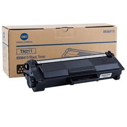 Original Konica Minolta TN211 Standard Yield Black Toner Cartridge, 8938413