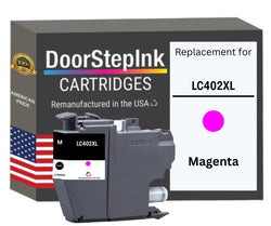 DoorStepInk Brand for Brother LC402XL Magenta High Yield Remanufactured in USA Inkjet Cartridge