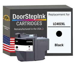 DoorStepInk Brand for Brother LC402XL Black High Yield Remanufactured in USA Inkjet Cartridge