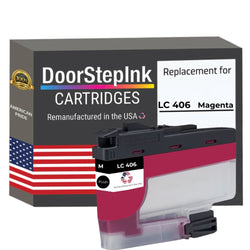 DoorStepInk Brand for Brother LC406XL High Yield Magenta Ink Cartridge Remanufactured in USA Ink Cartridge