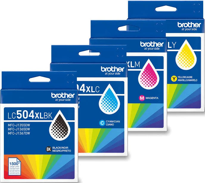 Original Brother LC504XL High Yield Multi-Color (BCMY) Ink Cartridge ...
