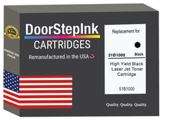 DoorStepInk Brand For Lexmark 51B1000 High Yield Black Remanufactured in the USA LaserJet Toner Cartridge,52D1X00, 51B1000