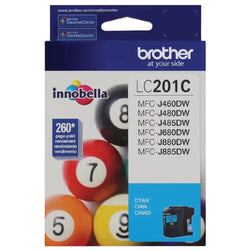 New Genuine Brother LC201 Cyan Ink Cartridges