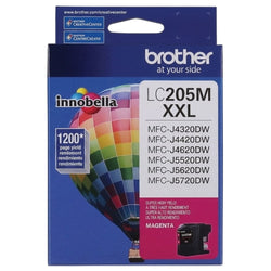 New Genuine Brother LC205XXL Magenta Ink Cartridges
