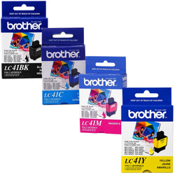 New Genuine Brother LC41 4PK Ink Cartridges