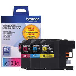 Original Brother LC103 High Yield Tri-Color Ink Cartridge-Pack-3