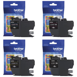Original Brother LC3011 Standard Yield Tri-Colour Ink Cartridge-4-Pack