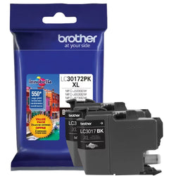 Original Brother LC3017XL Black Ink Cartridge, 2-Pack
