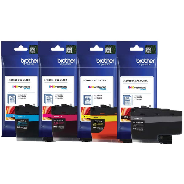 Original Brother LC3035XXL High Yield Tri-Color Ink Cartridge-Pack-4