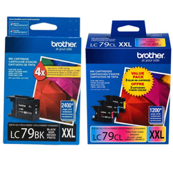 Original Brother LC79 Black, Cyan, Magenta, Yellow Ink Cartridges