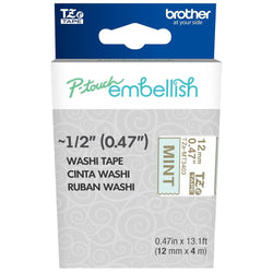 Original Brother P-Touch Embellish Gold Print on Pink Hearts Washi Tape TZeMT3406  ~½” Wide x 13.1’ Long for Use With P-Touch Embellish Ribbon & Tape Printer