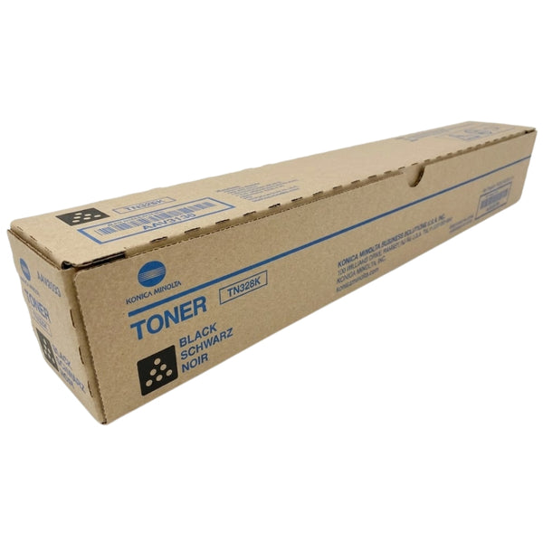 Original Konica Minolta TN328K High Yield Black Toner Cartridge, AAV8130