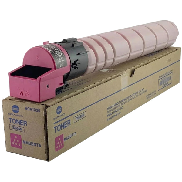 Original Konica Minolta TN626M Standard Yield Magenta Toner Cartridge, ACV133A