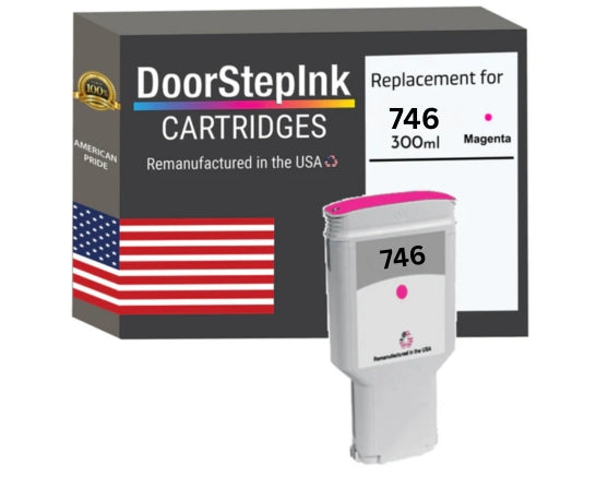 DoorStepInk Brand for HP 746 300ml Standard Yield Magenta Remanufactured in the USA Ink Cartridge, P2V78A