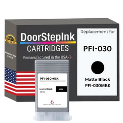 DoorStepInk Brand for Canon PFI-030 130mL Matte Black Remanufactured in the USA Ink Cartridges, 3488C001