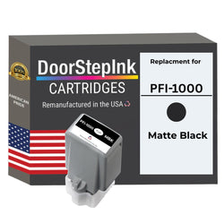 DoorStepInk Brand For Canon PFI-1000 Standard yield Matte Black Remanufactured in the USA Ink Cartridge, 0545C002