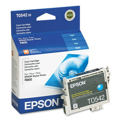 Genuine OEM Epson (T0542) Cyan Ink Cartridge, T054220