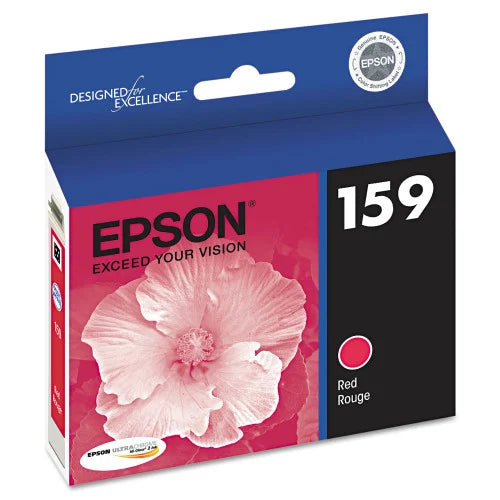 Epson 159 Standard-Yield Red UltraChrome Hi-Gloss Ink Cartridge, T159720