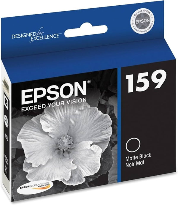 Epson 159 Standard-Yield Matte Black UltraChrome Hi-Gloss Ink Cartridge, T159820