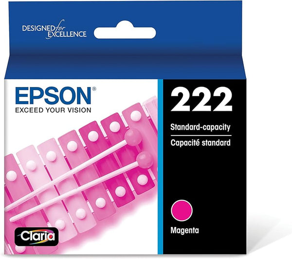 Genuine Epson T222 Magenta Claria Ink Cartridge, T222320-S