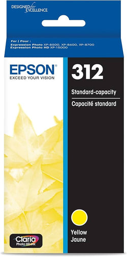 Genuine Epson 312 Yellow Claria Photo HD Ink Cartridge, T312420