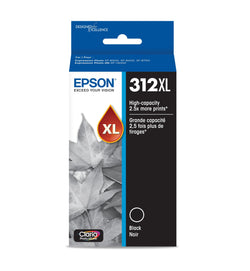 Original Epson 312XL High-Yield Black Ink Cartridge, T312XL120