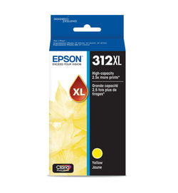 Original Epson 312XL High-Yield Yellow Ink Cartridge, T312XL420