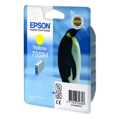 Original Epson T5594 Standard Yield Yellow Ink Cartridge, C13T55944010
