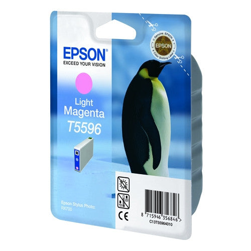 Original Epson T5596 Standard Yield Light Magenta Ink Cartridge, C13T55964010