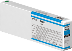 Genuine Epson (700ml) UltraChrome HD Cyan Ink Cartridge, T55K200 