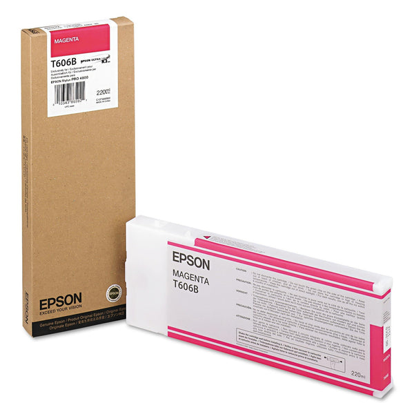 Original Epson 220ml UltraChrome K3 Magenta Ink Cartridge, T606B00