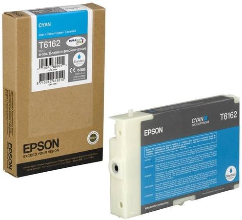 Original Epson T6162 Standard-Yield Cyan Ink Cartridge, C13T616200