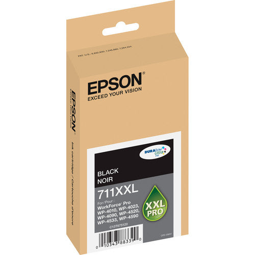 Genuine Epson 711XXL Extra High-Yield Black Ink Cartridge, T711XXL120