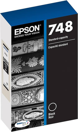 Genuine Epson 748 Standard-Yield Black DURABrite Pro Ink Cartridge, T748120