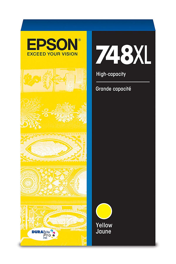 Epson 748XL High-Yield Yellow DURABrite Pro Ink Cartridge, T748XL420