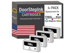 DoorStepInk Brand for Epson T786XL High Yield Multi-Color Remanufactured in USA Ink Cartridge, T786XL-BCS