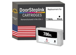 DoorStepInk Brand for Epson T786XL High Yield Black Remanufactured in USA Ink Cartridge, T786XL120-S