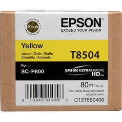 Genuine Epson 80ml UltraChrome HD Yellow Ink Cartridge, T850400