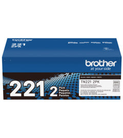 Original Brother TN-221 Standard-Yield Black Toner Cartridge, 2-Pack