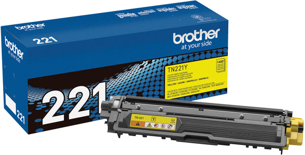 Brother TN-221 Standard-Yield Yellow Toner Cartridge, TN221Y