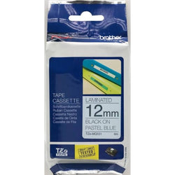 Original Brother TZe-MQ531 Labelling Tape Cassette, Black on Pastel Blue, 12 mm (W) x 4 m (L), Laminated